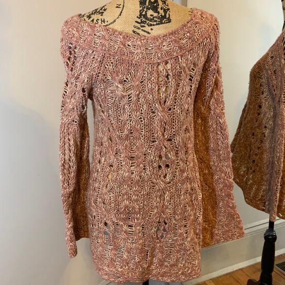 Free People Pink Chunky Sweater - Picture 4 of 5